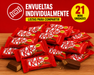 Mini chocolatinas KitKat envueltas individualmente listas para compartir