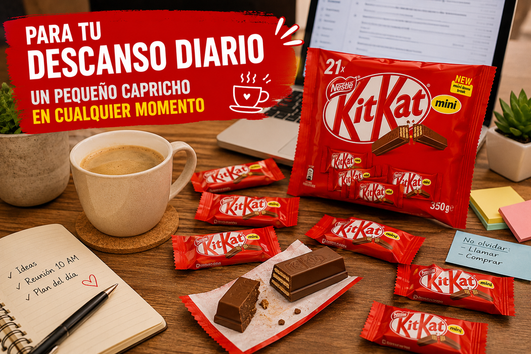 KitKat Mini ideal para acompañar cafés, meriendas y momentos de descanso