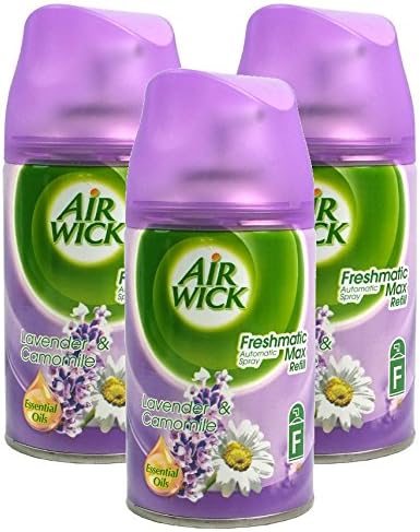 Air Wick Freshmatic Pack de 3 Recambios para Ambientador Automático, Aroma Pradera Púrpura de Lavanda (750 ml en Total). Air Wick - detalle