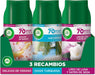 Air Wick Freshmatic Pack de 3 Recambios para Ambientador Automático, Aromas Mixtos: Delicias de Verano, Oasis Turquesa y Lirio de Luna. Una selección de fragancias para tu hogar. Air Wick - frontal