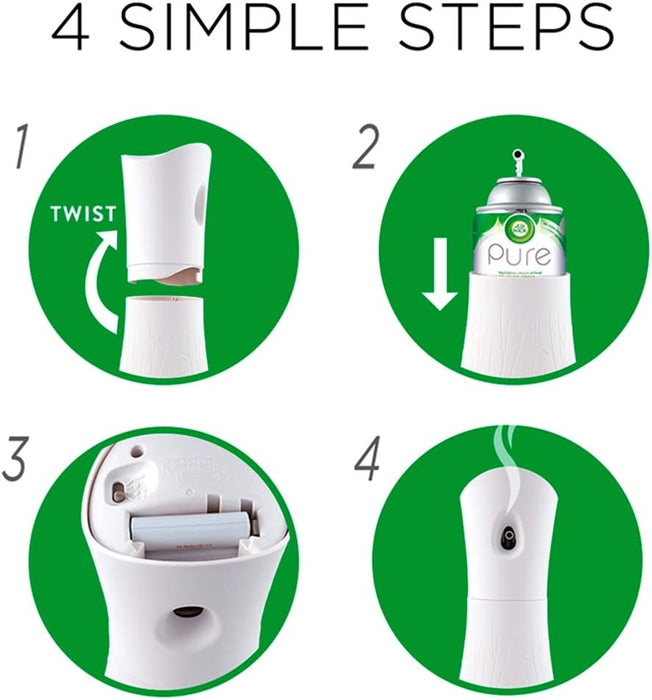 Air Wick Freshmatic Pack de 6 Recambios para Ambientador Automático, Esencia para Casa con Aroma a Oasis Turquesa. Formato ahorro para una frescura duradera en tu hogar. Air Wick - extra