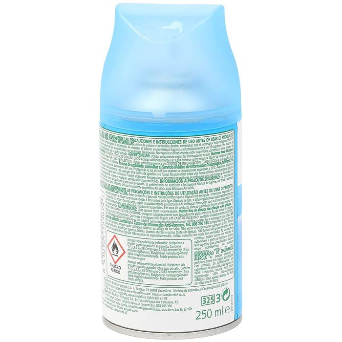 Air Wick Freshmatic Recambio Ambientador con Fragancia de Flor, 250 ml. Un toque de frescura y limpieza duradera para tu hogar con tecnología que neutraliza olores. Air Wick - lateral