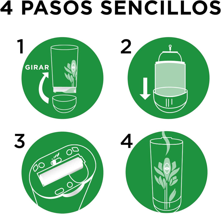 Air Wick Freshmatic Recambio para Ambientador Automático, fragancia Fresia y Jazmín, 265g. Un aroma floral inspirado en flores blancas recién cortadas para un hogar fresco y perfumado. Air Wick - uso