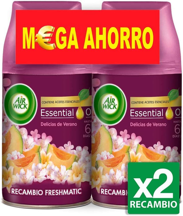 Air Wick Freshmatic Recambio para Ambientador Automático, fragancia Life Scents Delicias de Verano, 250 ml. Disfruta de un aroma cambiante y realista en tu hogar. Air Wick - frontal