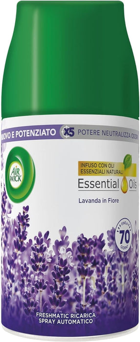 Kit Air Wick Freshmatic: Pack de 4 Recambios para Ambientador con Fragancia de Lavanda en Flor (Total 1 Litro). Air Wick - lateral