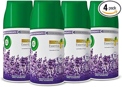 Kit Air Wick Freshmatic: Pack de 4 Recambios para Ambientador con Fragancia de Lavanda en Flor (Total 1 Litro). Air Wick - zoom