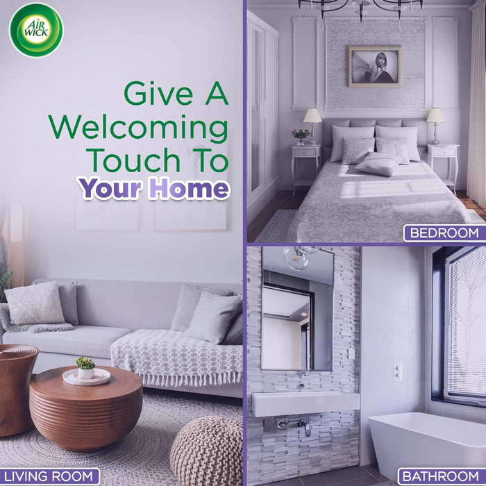 Recambio Air Wick Freshmatic con Aroma a Lavanda, 250 ml. Disfruta de un ambiente tranquilo y natural hasta 60 días con la relajante fusión de lavanda y bergamota. Air Wick - extra