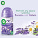 Recambio Air Wick Freshmatic con Aroma a Lavanda, 250 ml. Disfruta de un ambiente tranquilo y natural hasta 60 días con la relajante fusión de lavanda y bergamota. Air Wick - uso