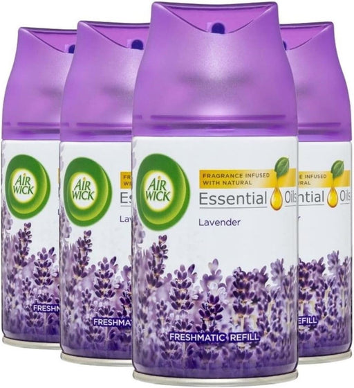 Recambio de Ambientador Air Wick Freshmatic Max, Aroma Pradera Púrpura de Lavanda y Bergamota (250 ml), para un Hogar Libre de Olores. Air Wick - frontal