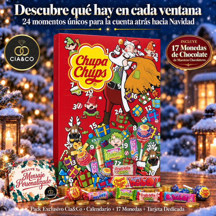 Calendario de Adviento Chupa Chups 2026 + Tarjeta Personalizada Cia&Co