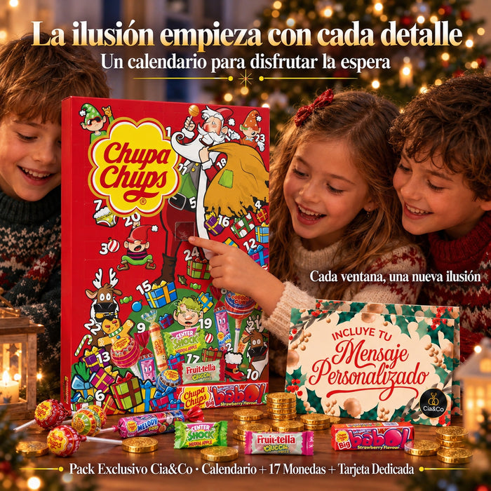 Calendario de Adviento Chupa Chups 2026 + Tarjeta Personalizada Cia&Co