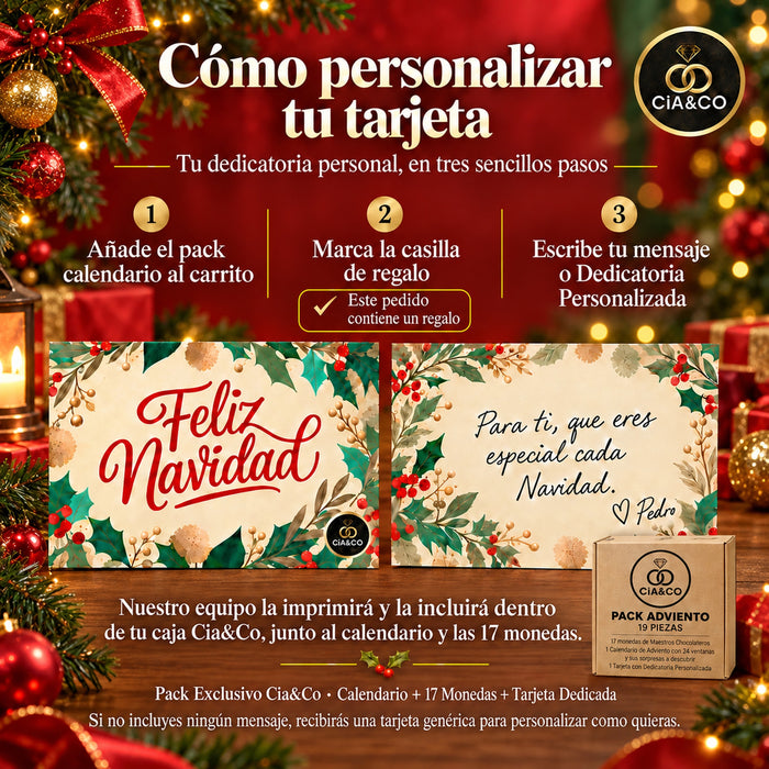 Calendario de Adviento Chupa Chups 2026 + Tarjeta Personalizada Cia&Co