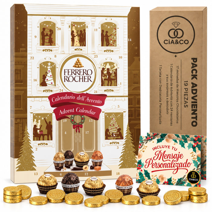 Calendario de Adviento Ferrero Rocher 2026 + Tarjeta Personalizada Cia&Co