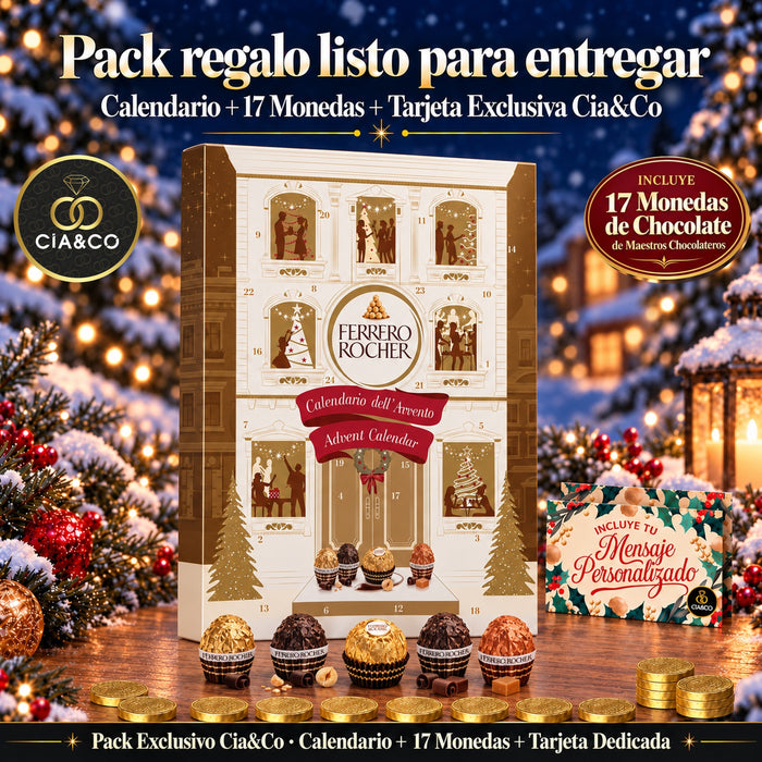 Calendario de Adviento Ferrero Rocher 2026 + Tarjeta Personalizada Cia&Co