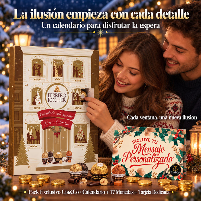 Calendario de Adviento Ferrero Rocher 2026 + Tarjeta Personalizada Cia&Co