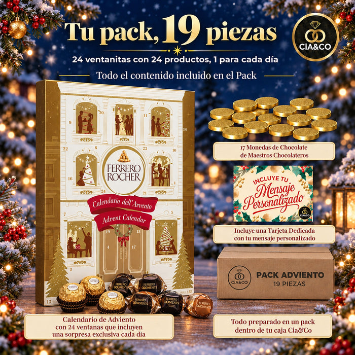 Calendario de Adviento Ferrero Rocher 2026 + Tarjeta Personalizada Cia&Co