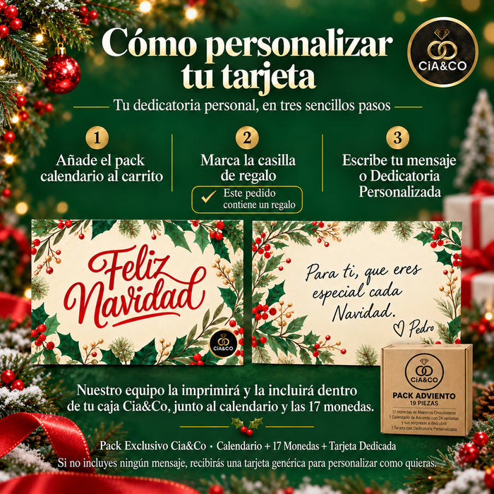 Calendario de Adviento Kinder para Dos 2026 + Tarjeta Personalizada Cia&Co