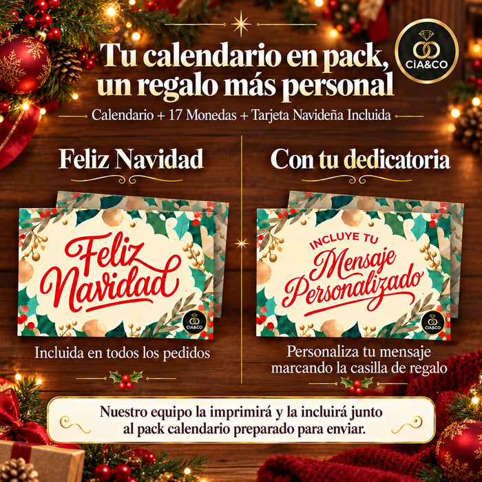 Calendario de Adviento Kinder Casa 2026 + Tarjeta Personalizada Cia&Co