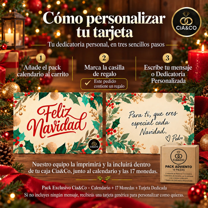 Calendario de Adviento Kinder Casa 2026 + Tarjeta Personalizada Cia&Co