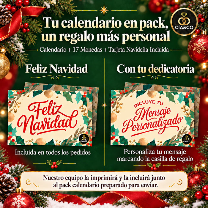 Calendario de Adviento Kinder Chalé 3D 2026 + Tarjeta Personalizada Cia&Co
