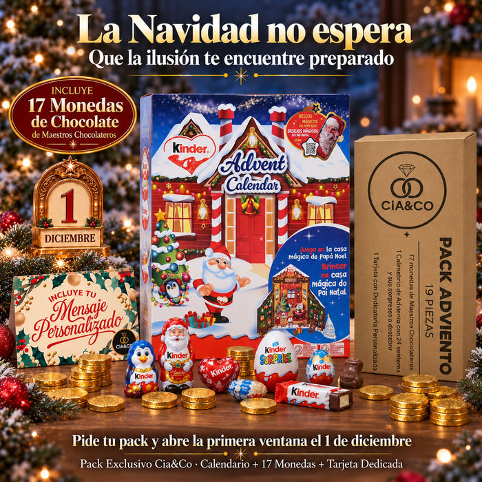 Calendario de Adviento Kinder Casa Mágica 2026 + Tarjeta Personalizada