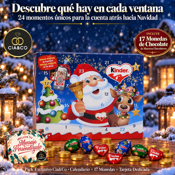 Calendario de Adviento Kinder Mini 2026 + Tarjeta Personalizada Cia&Co