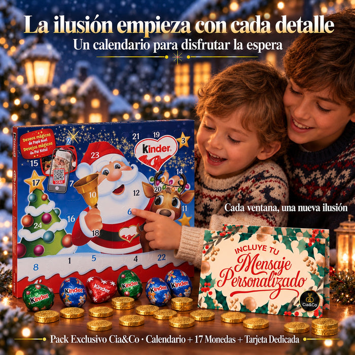 Calendario de Adviento Kinder Mini 2026 + Tarjeta Personalizada Cia&Co