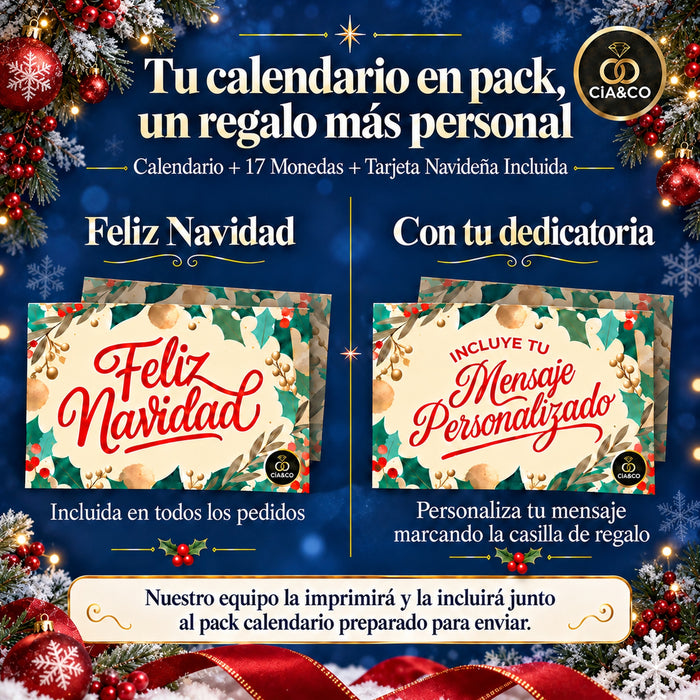 Calendario de Adviento Kinder Mini 2026 + Tarjeta Personalizada Cia&Co