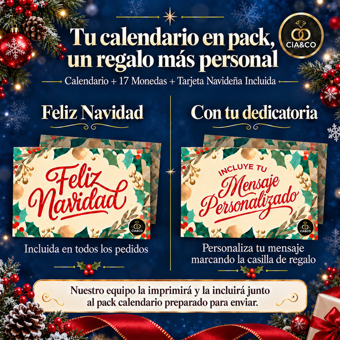 Calendario de Adviento Kinder Pop-Up 2026 + Tarjeta Personalizada Cia&Co