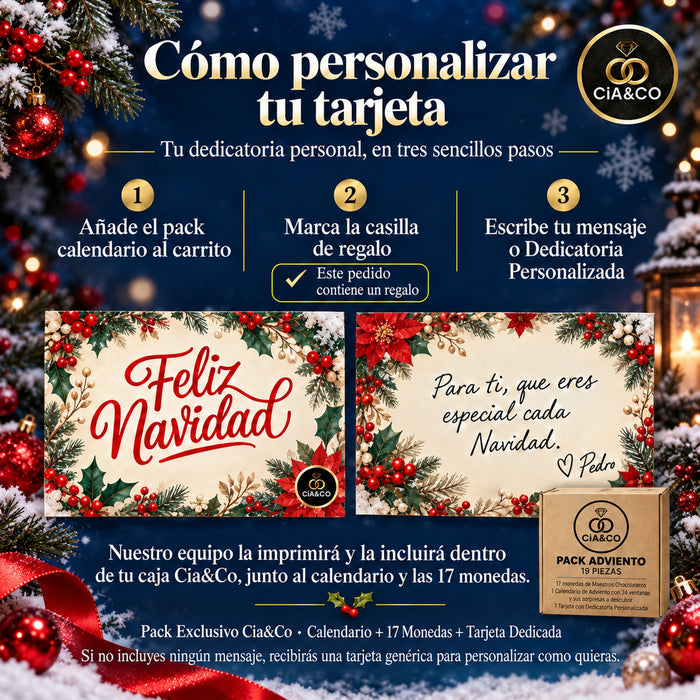 Calendario de Adviento Kinder Pop-Up 2026 + Tarjeta Personalizada Cia&Co