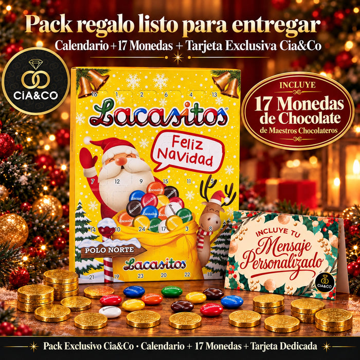 Calendario de Adviento Lacasitos 2026 + Tarjeta Dedicada Cia&Co