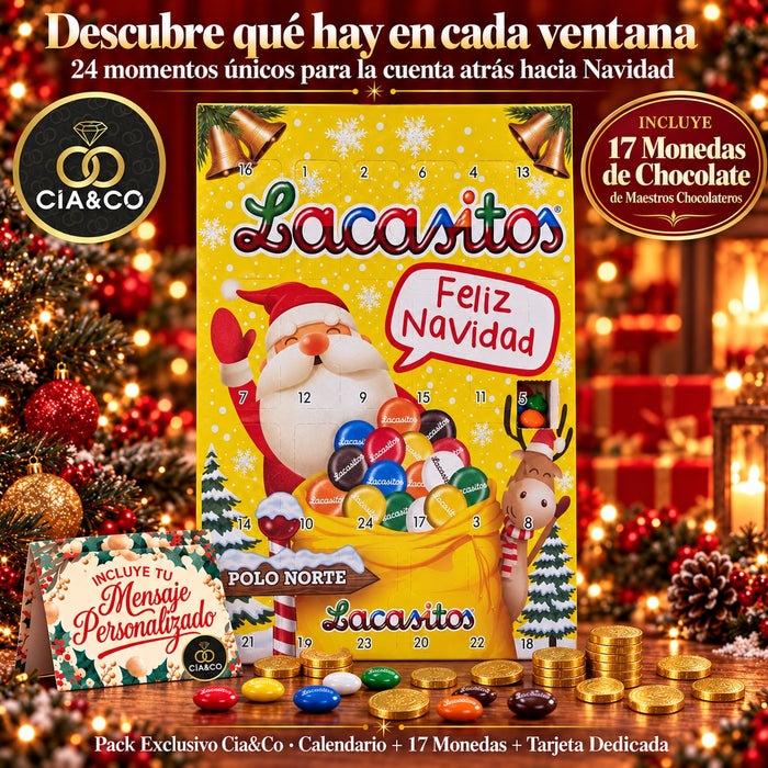 Calendario de Adviento Lacasitos 2026 + Tarjeta Dedicada Cia&Co