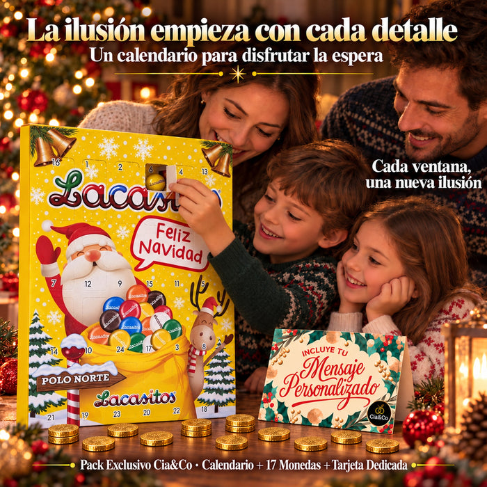 Calendario de Adviento Lacasitos 2026 + Tarjeta Dedicada Cia&Co