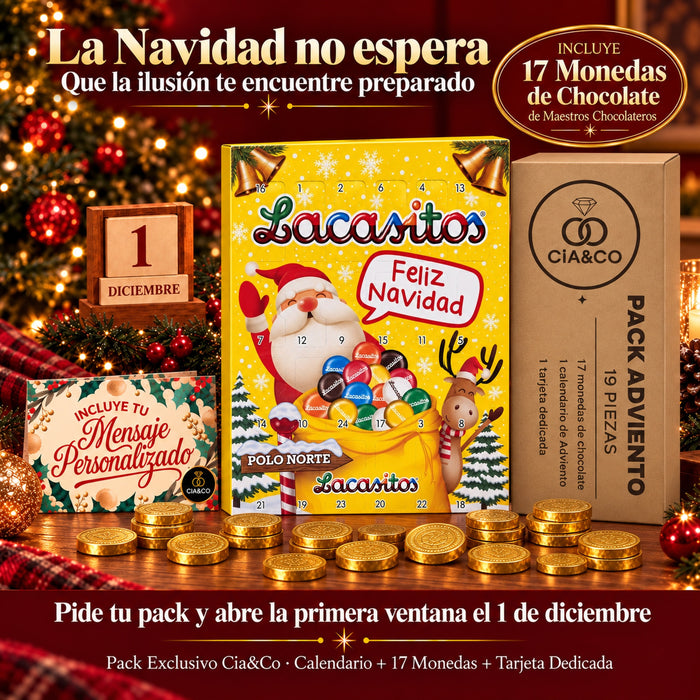 Calendario de Adviento Lacasitos 2026 + Tarjeta Dedicada Cia&Co