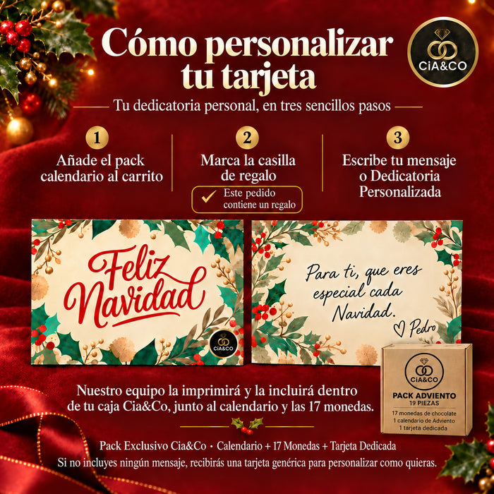 Calendario de Adviento Lacasitos 2026 + Tarjeta Dedicada Cia&Co