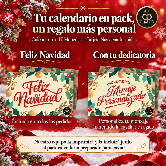 Calendario de Adviento Lindt LINDOR 2026 + Tarjeta Personalizada Cia&Co