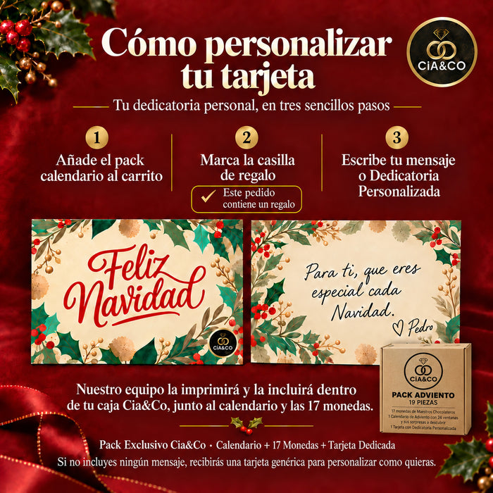 Calendario de Adviento Lindt Chocolate Teddy Casa 2026 + Tarjeta Dedicada