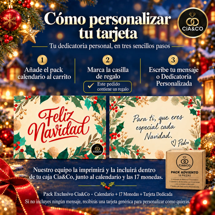 Calendario de Adviento Lindt Chocolate Mercado de Navidad 2026 + Tarjeta