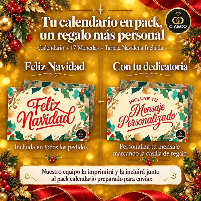 Calendario de Adviento M&M's and Friends 2026 + Tarjeta Personalizada