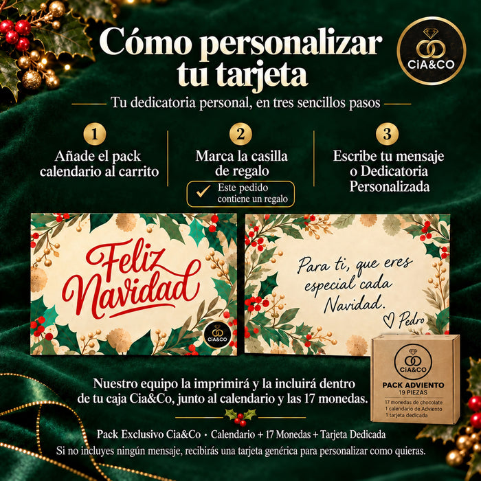 Calendario de Adviento Simón Coll 70 % Cacao 2026 + Tarjeta Cia&Co