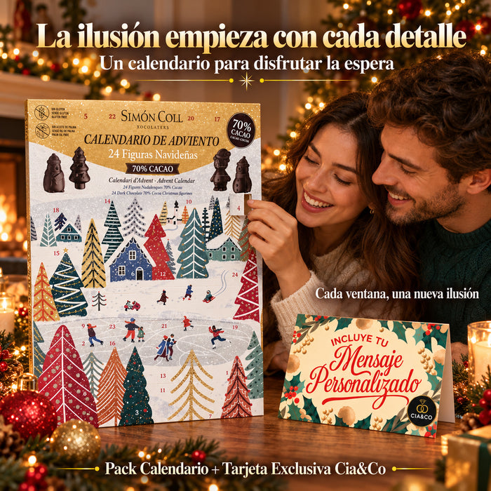 Calendario de Adviento Simón Coll 70 % Cacao 2026 – regalo de Navidad para compartir en familia