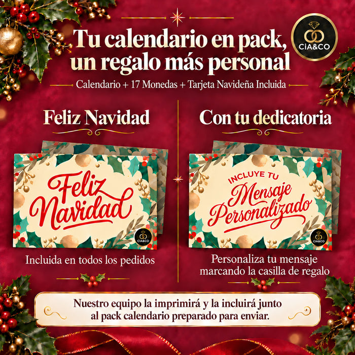 Calendario de Adviento Simón Coll Árbol 2026 + Tarjeta Dedicada Cia&Co