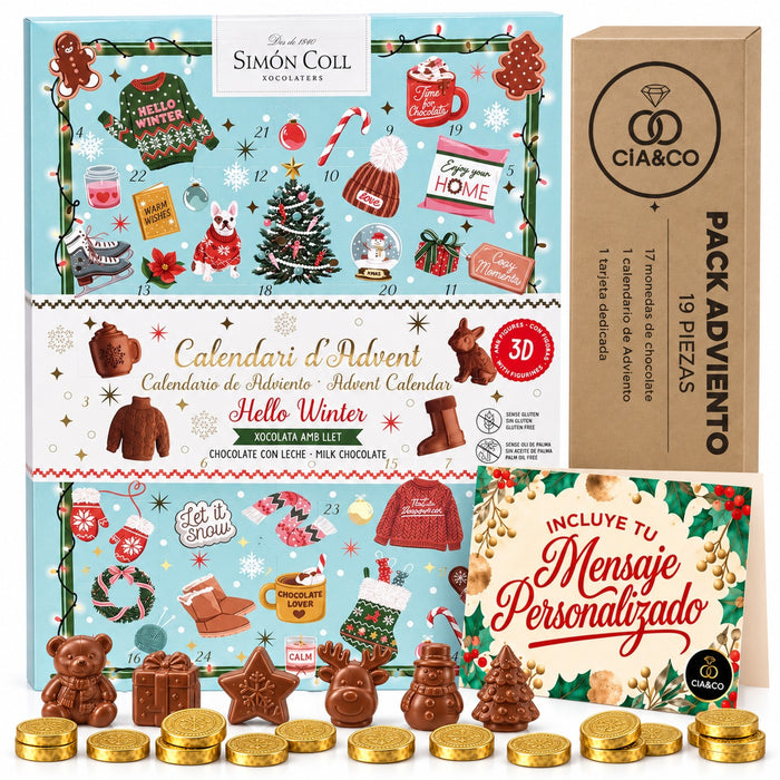 Calendario de Adviento Simón Coll Hello Winter 2026 + Tarjeta Cia&Co