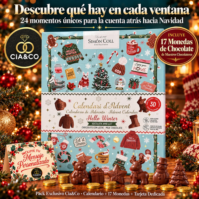 Calendario de Adviento Simón Coll Hello Winter 2026 + Tarjeta Cia&Co
