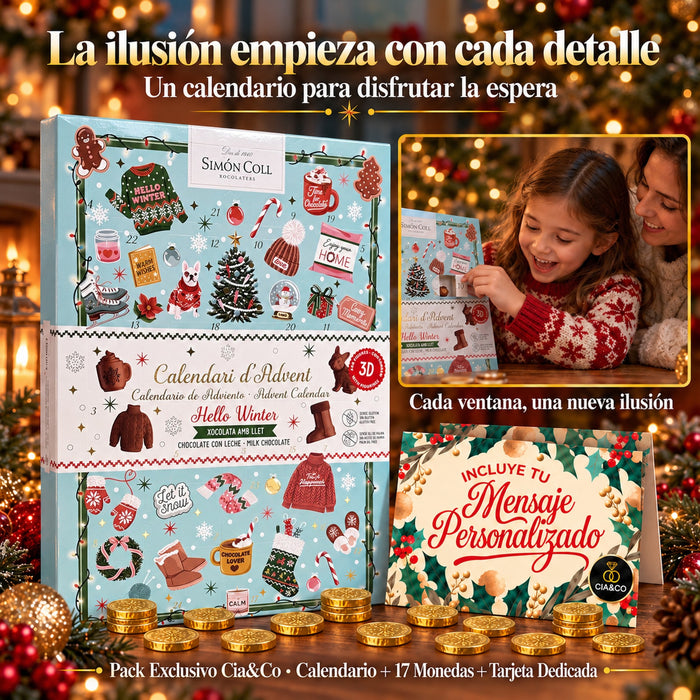 Calendario de Adviento Simón Coll Hello Winter 2026 + Tarjeta Cia&Co