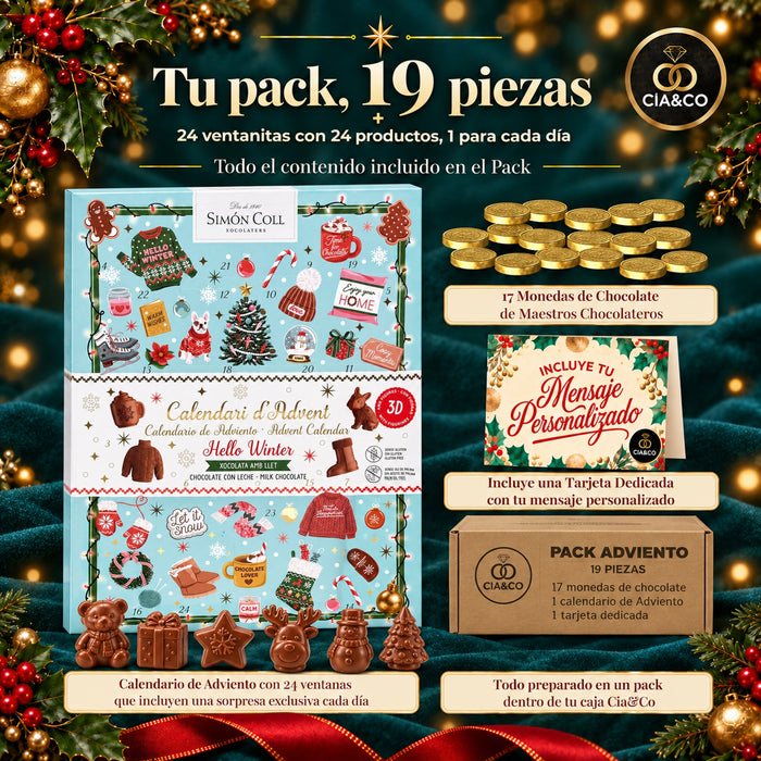 Calendario de Adviento Simón Coll Hello Winter 2026 + Tarjeta Cia&Co