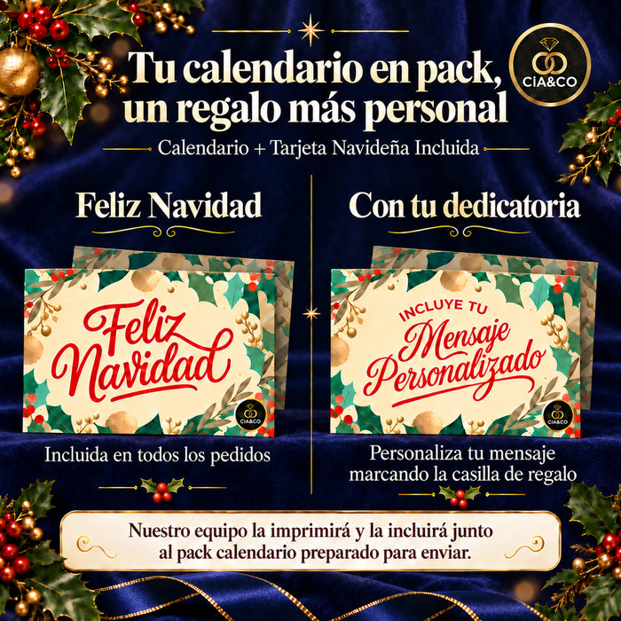 Calendario de Adviento Simón Coll Papá Noel 2026 – tarjeta navideña Cia&Co incluida con el pack