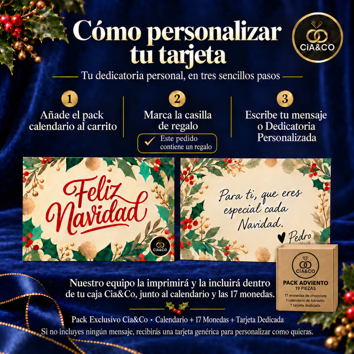 Calendario de Adviento Simón Coll Papá Noel 2026 + Tarjeta Dedicada Cia&Co