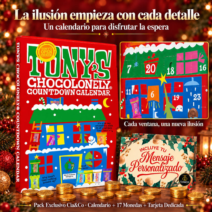 Calendario de Adviento Tony's Chocolonely 2026 + Tarjeta Dedicada Cia&Co