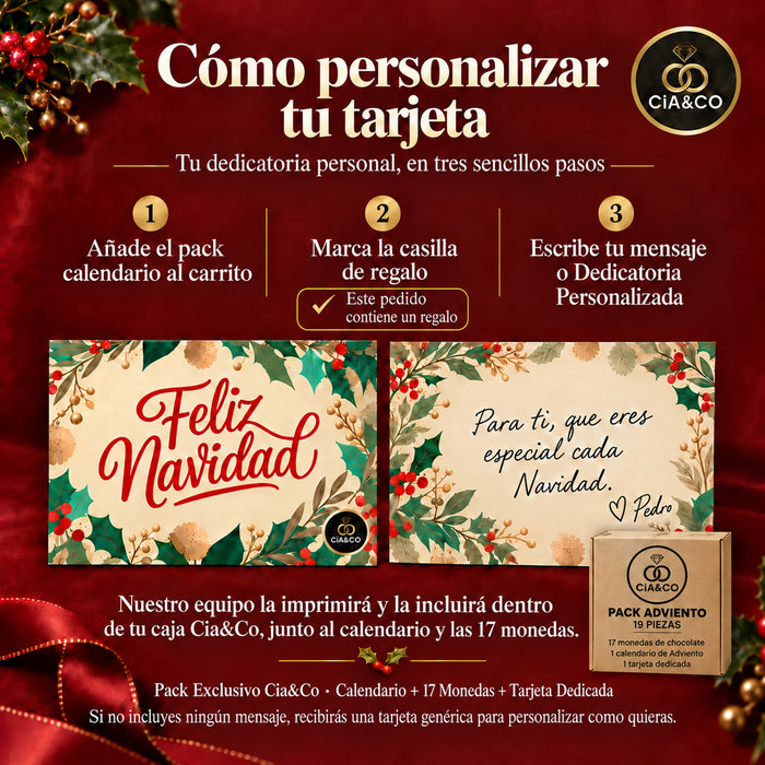 Calendario de Adviento Tony's Chocolonely 2026 + Tarjeta Dedicada Cia&Co
